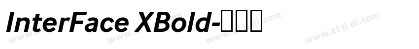 InterFace XBold字体转换